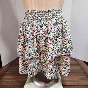 No Boundaries Mini Skirt Yellow/Blk Md(7-9)